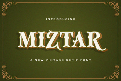 Miztar - Victorian Decorative Font Font StringLabs 