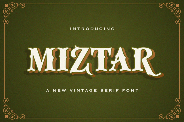Miztar - Victorian Decorative Font Font StringLabs 