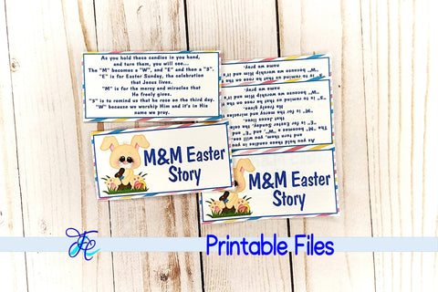 M&M Easter Story Bag Topper 3D Paper Family Creations 