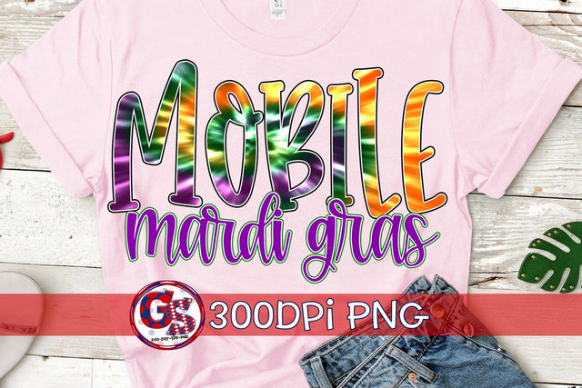 Mobile Mardi Gras PNG for Sublimation Sublimation Greedy Stitches 