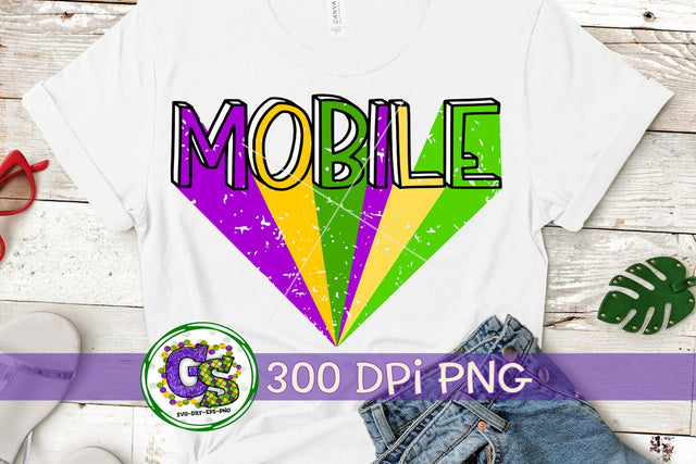 Mobile Mardi Gras PNG for Sublimation Sublimation Greedy Stitches 