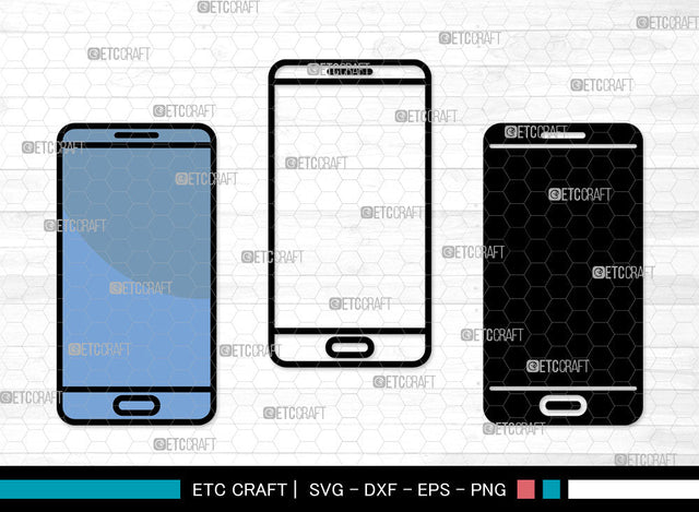 Mobile Phone Icon Color, Mobile Phone Svg, cell phone Svg, Mobiles, Smart Phone, Mobile Bundle, Icon Bundle, Svg Cut File, Dxf, Eps, Png, SVG ETC Craft 