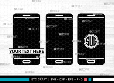 Mobile Phone Icon Monogram, Mobile Phone Svg, cell phone Svg, Mobiles, Smart Phone, Mobile Monogram, Icon Monogram, Svg Cut File, Dxf, Eps, Png, SVG ETC Craft 