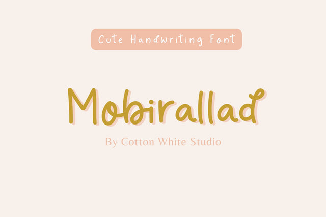 Mobirallad Font Cotton White Studio 