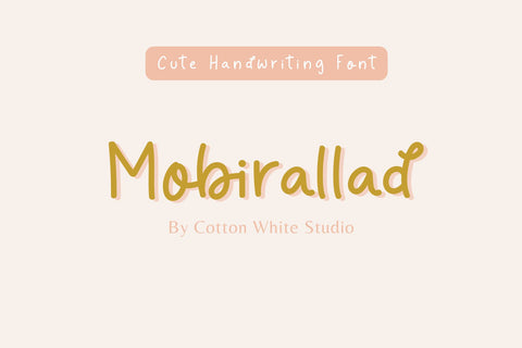Mobirallad Font Cotton White Studio 