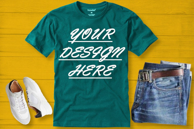 Mock Up Man Green T-shirt Mock Up Photo ArtStudio 