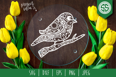 Mockingbird Mandala Zentangle SVG SVG SavoringSurprises 