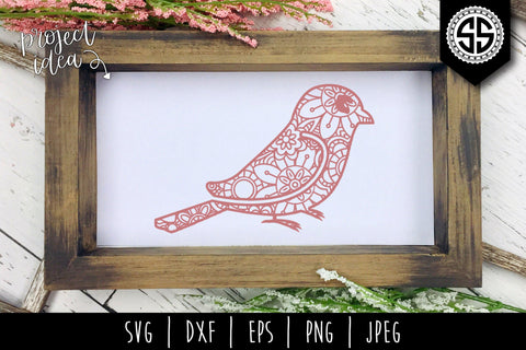 Mockingbird Mandala Zentangle SVG SVG SavoringSurprises 