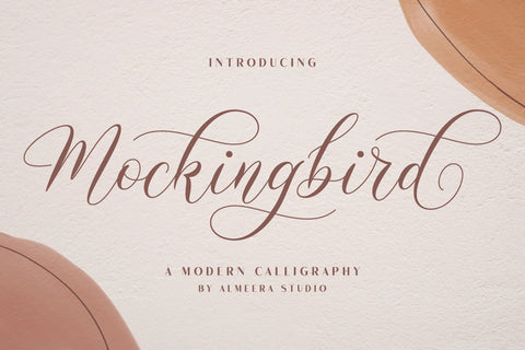 Mockingbird | Modern Calligraphy Font studioalmeera 