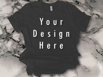 Mockup Black Bella + Canvas Tshirt Mock Up Photo ArtStudio 