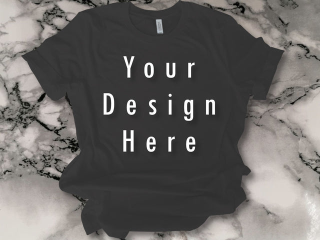 Mockup Black Bella + Canvas Tshirt Mock Up Photo ArtStudio 