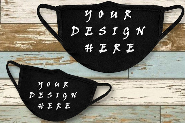 Mockup Black Face Masks Mock Up Photo ArtStudio 