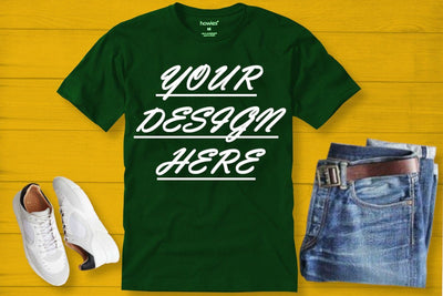Mockup Men Green Tshirt Mock Up Photo ArtStudio 