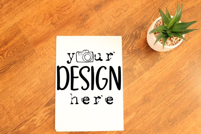 Mockup Paper Sheet A4, Blank Paper, Painting , School , Wood background, Digital Mockups, JPEG image Mock Up Photo ArtStudio 