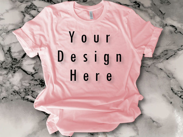 Mockups Pink Shirt, Bella Canvas Mock Up Photo ArtStudio 