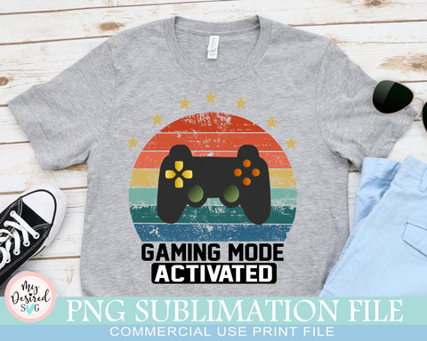 Mode Gaming Activeted PNG, Gamer Funny Shirt For Sublimation, Digital Download, Dad Sublimation Design, Dad Life PNG, Gamer Life File Sublimation MyDesiredSVG 