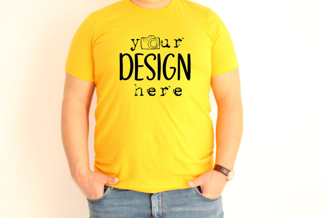 Model Mockup Men, Gold Shirt, Maize Yellow Tshirt Mock up, ManTshirt Mockup Model,Bella Canvas Shirt Mockup, Gildan Gold Mockup,JPG Mockup Mock Up Photo ArtStudio 