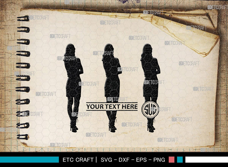 Models Monogram, Models Silhouette, Models SVG, Women Models Svg, Men ...