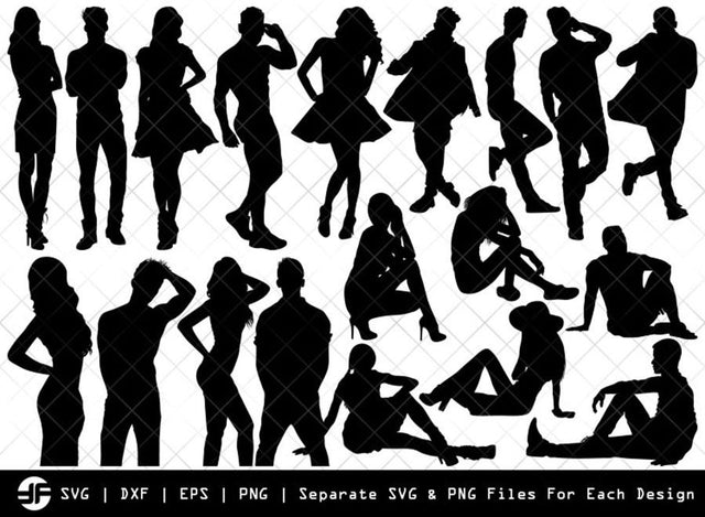 Models SVG | Models Silhouette Bundle | SVG Cut File SVG ETC Craft 