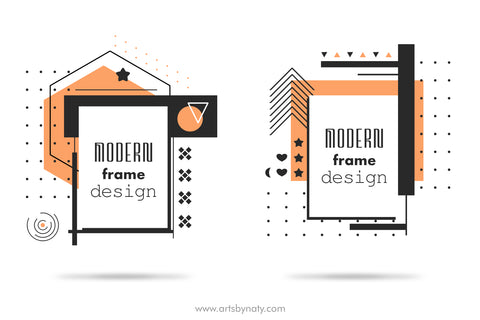 Modern abstract vector frame design. SVG Arts By Naty 