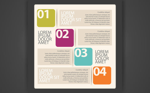 Modern business infographic concept with 4 steps banner design SVG naemmiah021 