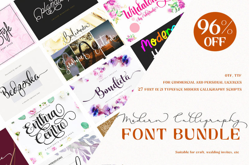 Modern Calligraphy Font Bundle - So Fontsy