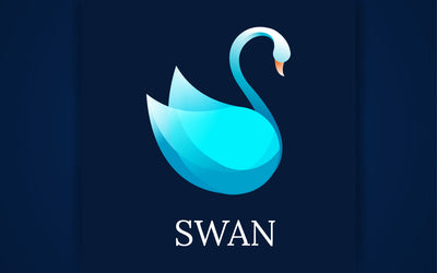 Modern colorful luxury swan goose duck logo design SVG naemmiah021 