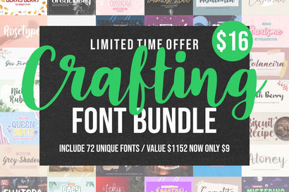 Modern Crafting Bundle with 70+ Fonts | LIMITED TIME OVER Font Forberas 