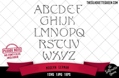 Modern German alphabets - ABC letters SVG Loveleen Kaur 