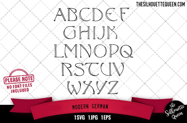 Modern German alphabets - ABC letters SVG Loveleen Kaur 