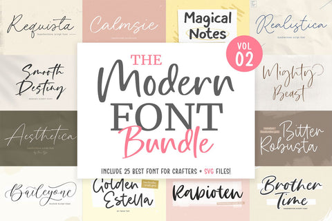 Modern Handwritten Font Bundle - Vol 2 Font Timur type 