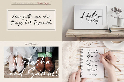 Modern Handwritten Font Bundle - Vol 2 Font Timur type 