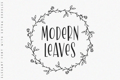 Modern Leaves Font Abo Daniel Studio 