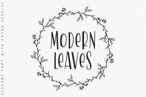 Modern Leaves Font Abo Daniel Studio 