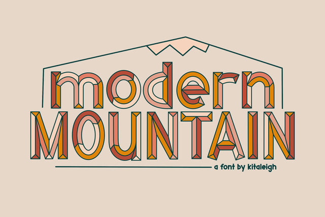 Modern Mountain Font Kitaleigh 