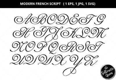Modern scipt svg, french script svg, decorative alphabets svg, monogram alphabet svg, split letter svg, alphabet svg bundle, ABC svg, font svg, symbols svg, cut files for circuit SVG Loveleen Kaur 
