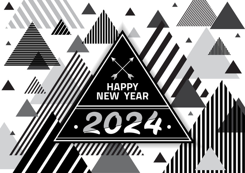 Modern Triangle Line Art 2024 Logo Design In Vector Illustration Happy New Year 2024 Typography Design With Elegant Style On White Background Minimal Concept Of 2024 Year 520089 800x ?v=1696684166
