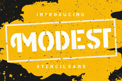 Modest Stencil Sans Font Creatype Studio 