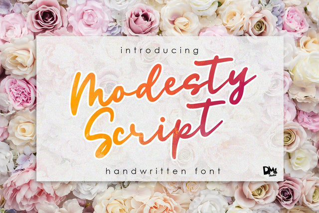 Modesty Script - Handwritten Font Font Dm Letter Studio 