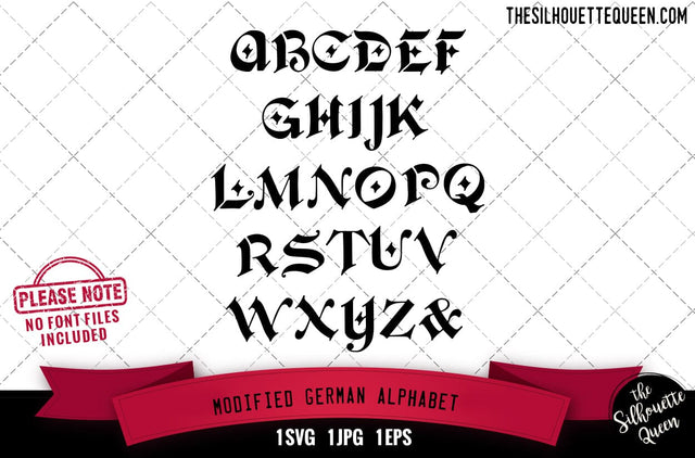 Modified German Alphabet alphabets - ABC letters SVG Loveleen Kaur 