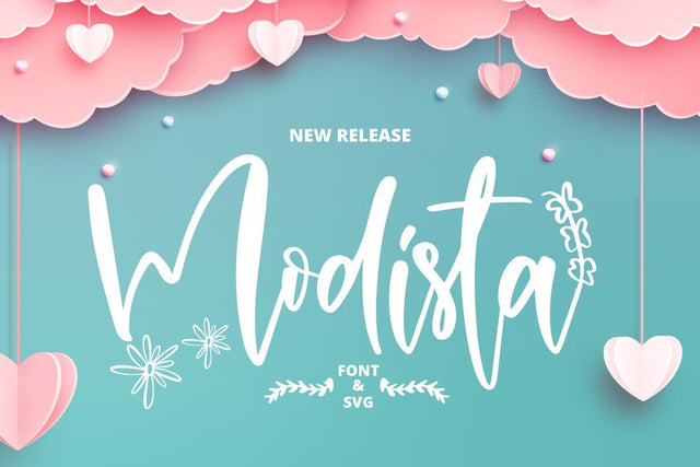 Modista & Free SVG Font Fallen Graphic Studio 