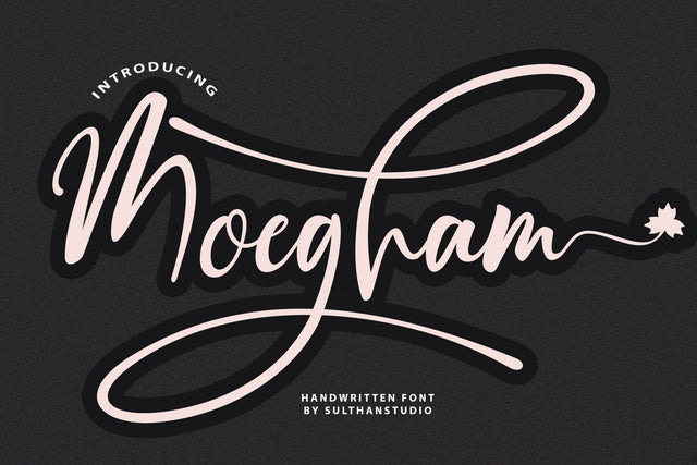 Moegham - Script Handwritten font Font Sulthan studio 
