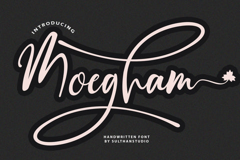 Moegham - Script Handwritten font Font Sulthan studio 
