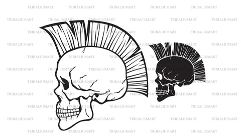 Mohawk Skull SVG TribaliumArtSF 