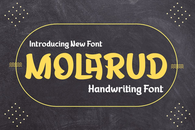 MOLARUD | Handwriting Display Font twinletter 