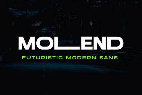 Molend – Futuristic Sans Font Arterfak Project 