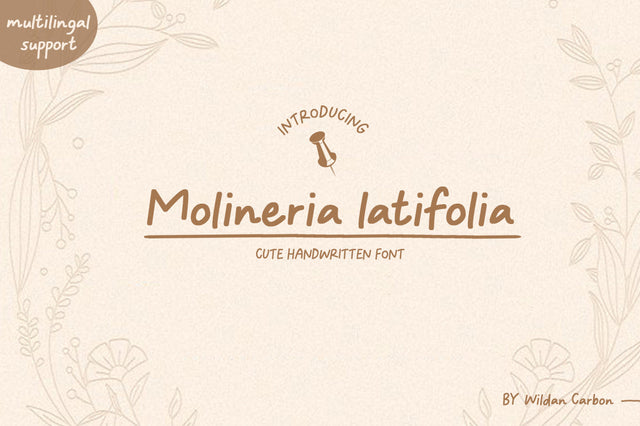 Molineria Latifolia Font Wildan Type 