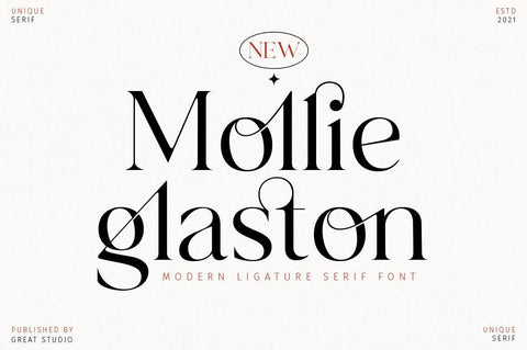 Mollie Glaston - Ligature serif Font Great Studio 
