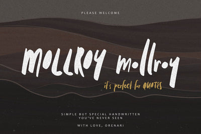 Mollroy ~ Perfect for Quotes Font Orenari 