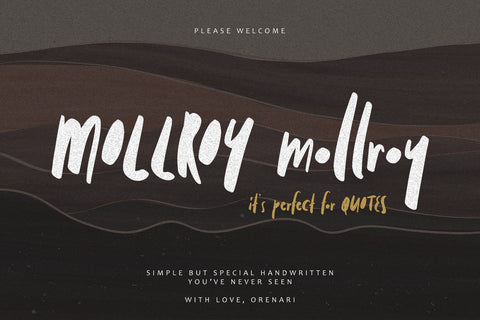 Mollroy ~ Perfect for Quotes Font Orenari 